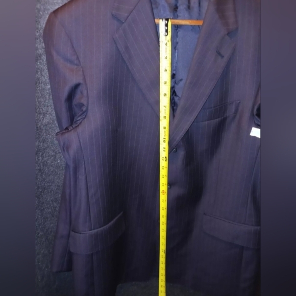 Hart Schaffner Marx For Nordstrom Men's‎ Navy Blue Pin Stripe jacket coat 42R - Picture 8 of 12